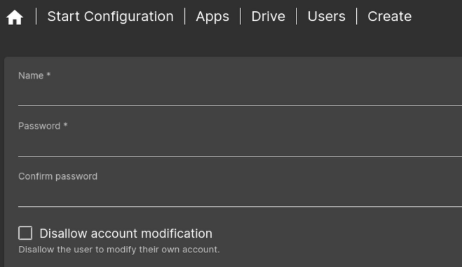 Drive User Create
