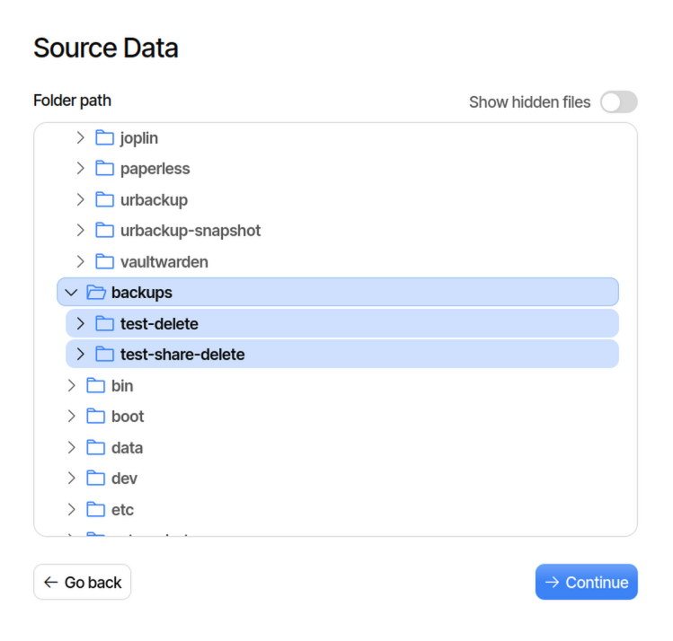Duplicati Shares Backup