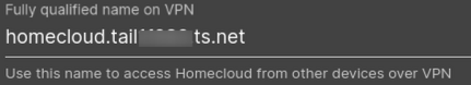 Homecloud FQDN